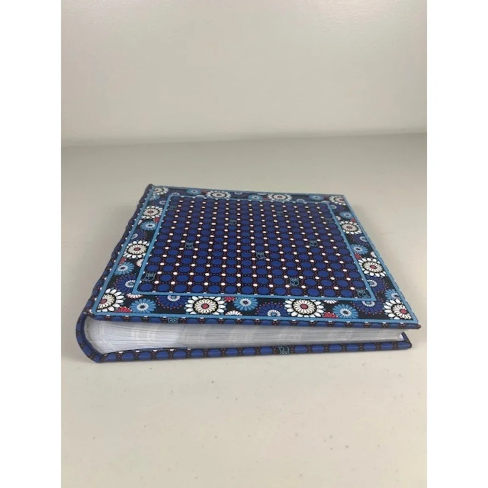 Vera Bradley Night Owl Photo Album Blue Floral Polka Dot Barnes & Noble 926013